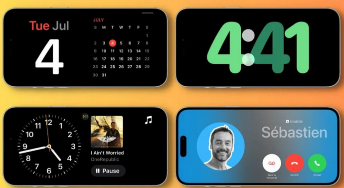 玛沁苹果手机维修分享iOS17横屏充电待机显示有什么好处 